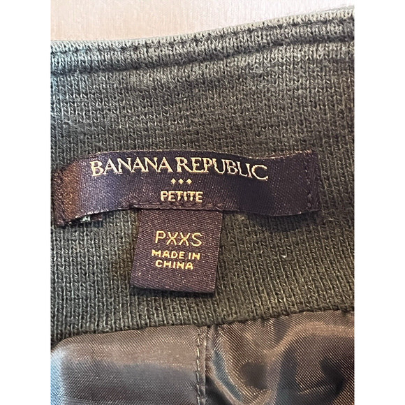 Banana Republic Women Blazer SZ XXSP Green Open Front Jacket Amber Brooch 54023 - Picture 4 of 8